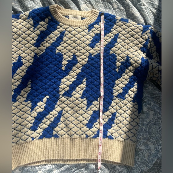 Bohme Blue and Cream pattern Sweater - Picture 5 of 5